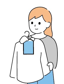 クリーニング店でタグ付け